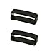 WATCH AFICIONADO 24 2 PIECES SIZE 24MM BLACK RUBBER REPLACEMENT WATCH BAND STRAP KEEPERS LOOPS