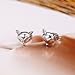 Sterling Silver fox Stud Earrings