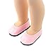 American Fashion World 2 Pack of Slip on Shoes: White and Pink| Fits 14