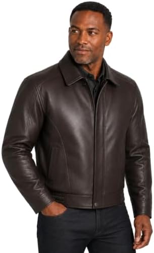 BGSD Men Derrick Lambskin Leather Bomber Jacket (Also available in