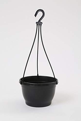 CAPPL 7 Inch Plastic Pot/Hanging Basket (Pack of 25, Black)