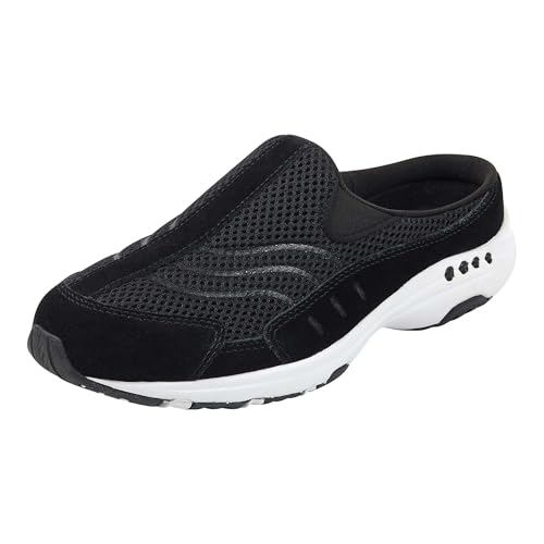 Easy Spirit Traveltime Black Suede/white