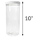 Clear 80 oz PET Plastic (BPA Free) Extra Large Refillable Jar - (3 Pack) + Labels