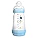 MAM Easy Start Anti-Colic Baby Bottle, 9 oz (1 Count), Medium Flow Nipple, Baby Boy