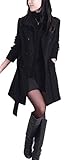 xiaoming Women Winter Double Breasted Thicken Wool Trench Coat with Belt