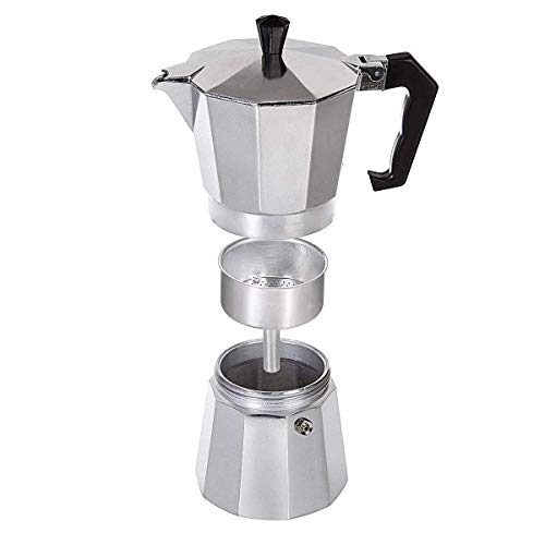 Cafeteras italianas de Acero Inoxidable Cafetera Espresso Moka Express  Cafetera de Aluminio, 3 tazas / 6 tazas / 9 tazas… - La Cafetera