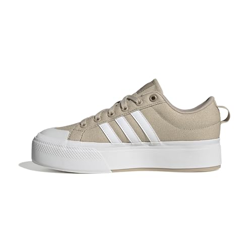 adidas Women’s Bravada 2.0 Platform Sneaker, Clay Brown/White/Cyber Metallic, 10