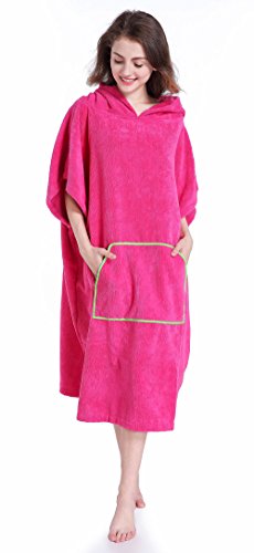 Winthome Changing Towel Robe, Surf Poncho (Pink) Short - Thumbnail 3