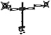 Mount-It! Dual Monitor Mount Arms | Double Monitor Desk Stand | Fits 2 Computer Screens 19 20 21 22 23 24 27 Inches | Heavy Duty Full Motion | Sturdy Double C-Clamp Base | VESA 75 100 Compatible