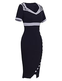 Homeyee UB220 - Vestido de mujer con escote de escote escote de cintura alta