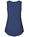 Timeson Women's Basic Round Neck Sleeveless Shirt Pleated Loose Tank