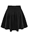 Simlu Women's A Line Flared Skater Skirt, Black, XX-Large
