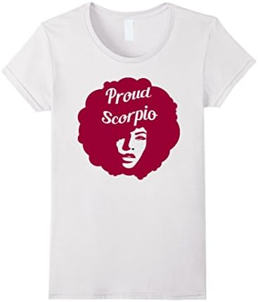 Womens Melanin Scorpio November Birthday Afro Shirt for Black Women Large White