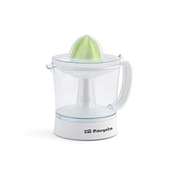 Orbegozo EP 2210 Electric Orange Juicer, Removable 1-Litre Container, Pulp Control, 2 Cones for Fruits of Different Sizes, Bidirectional Rotation