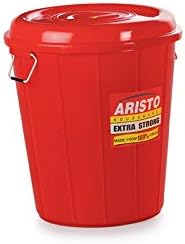 ARISTO Plastic Storage Bucket, Black, 32 L