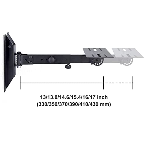 SPS-508 Speaker Wall Mount Stand, Rotatable Angle, Adjustable Swivel Tilt Speaker Mount Bracket, Home Surround Sound System 100 lbs Capacity (2 Packs, Black)
