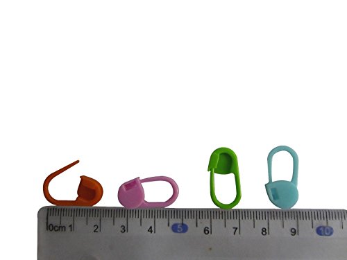 Knitting Stitch Counter | LeBeila Crochet Locking Stitch Markers Mix Multi-Colored Stitch Needle Clip/Safety Pins for Knitting & Baby's Clothing Usage(Color Ship Randomly) (50PCS)