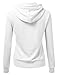 NINEXIS Womens Long Sleeve Fleece Pullover Hoodie Sweatshirts White L