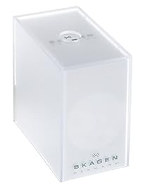 Skagen Reloj de pulsera anita plateado de 30 mm para mujer con esfera azul oscuro