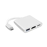PiAEK USB Type C Hub HDMI Adapter 4K - 3 in 1 Digital Multiport Hub USB C to HDMI Converter with 3.0 USB Port and Type C 3.1 Charging Port for Macbook,ChromeBook Pixel,Samsung S8 (HDMI)