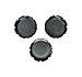 Set of Three Black Plastic Ashtrays-Deep Well-Resturant/ Bar-4