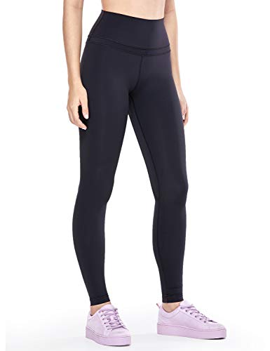 CRZ YOGA Women’s Buttery Soft High Waisted Yoga Pants Full-Length Athletic Workout Leggings Naked Feeling -28 Inches Black 28” L(12)
