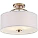 Possini Euro Design Halsted Modern Industrial Close to Ceiling Light Semi Flush Mount Fixture 15