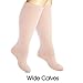 SocksLane Cotton Compression Socks for Women & Men. 15-20 mmHg Support Knee-High Nude X/W