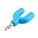 Yosoo 3.5mm Stereo Audio Earphone Headphone 2 Way Splitter Adapter Cable-Gold Plated(Random Color)