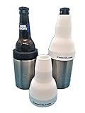 Coool-it,Silicone Adaptor for Long Neck Bottles.Convert Your Stainless Can Cooler to Best Long Neck Bottle Insulator. Fits Yeti/RTIC/Ozark Trail Can Coolers.Adapter Only (White)