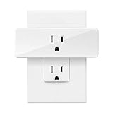 Smart Plug Wi-Fi Enabled,Compact Design,Space Saving,Wireless Outlet with Schedule,Timer Function,Remote Control,Works with Google Home Alexa and IFTTT