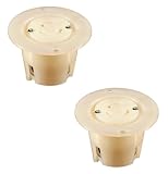 NEMA L5-15 Locking Flanged Outlet, 15A 125V AC, 2 Pole 3 Wire, cUL Listed (2 Pack)