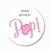 40ct, Going to Pop Stickers, Baby Shower Popcorn Stickers, 2 inches (368-3-PP)