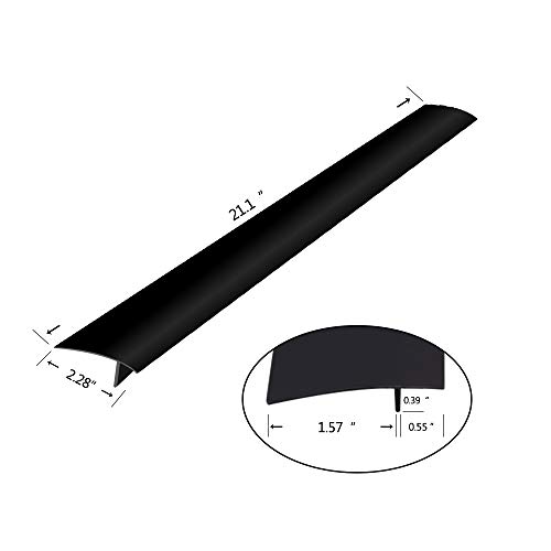 Silicone Stove Counter Gap Cover, 21" Large Oven Liner Easy Clean Heat Resistant 2 Pack Seals Spill Guard for Kitchen Stovetop, Washer, Dryer, Washing Machine (Black)