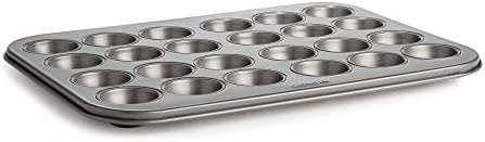 Cooking Light Carbon Steel Mini Muffin Pan Gray | Non-Stick | Heavy Duty | 24-Cup | Pack of 6 Image