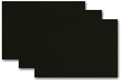 Premium Blank Colored 8 1/2" x 11" Card Stock - 100 lb. Cover Sturdy Heavy CardStock (25 Pack, Black Licorice)