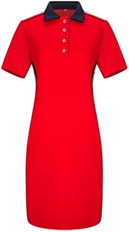 KUFEIUP Women's Summer Short Sleeve Classic Sport T Shirt Polo Dress Plus Size