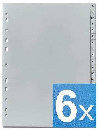 5 Star A4 Index A Z, Full Height, Grey
