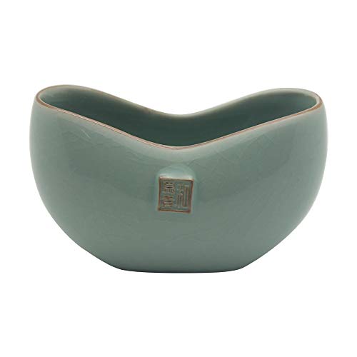 BangQiao Ceramic Business Name Card Holder Display Stand for Desk, Home and Office, Ice Veins