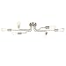 VINLUZ 6 Lights Semi Flush Mount Ceiling Light Modern Metal Art Sputnik Chandelier Lighting Brushed Nickel Industrial Vintage Kitchen Light Fixtures for Dining Room Kitchen Room Bed Room