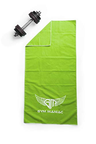 Gym Maniac GM Microfiber Towel - Multi-Purpose for Sports, Workout, Fitness, Gym, Crossfit, Pilates, Travel, Camping, Yoga, Swimming, Beach for Man and Woman with Travel Bag (Green) - Thumbnail 5