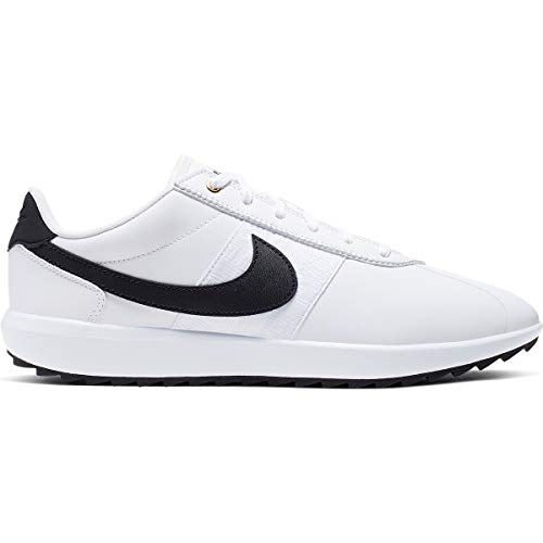 Nike Women's Cortez G Golf Shoe White/Black/Metallic Gold (7 B US