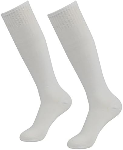 Three street Unisex Knee High Solid Sport Tube Compression Soccer Socks 2-10 Pairs