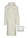 Portable Rain Poncho, Unisex Rain Jacket Hood and Pockets - White