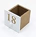 BRUBAKER Reusable Wooden Advent Calendar to Fill - White Snow House with LED Lighting - DIY Christmas Calendar 9.57 x 17.72 x 3.15 inches