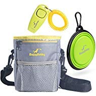 DoggyDobby Dog Treat Training Pouch with Poop Bag Dispenser, 3 Ways to Wear, Adjustable Waist Belt and Shoulder Strap