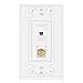 TNP Ethernet Coax Wall Plate with 1 RJ45 Port and 1 Gold Plated TV F-Type Coaxial Cable Connector Socket for Cat6 Cat5e Cat5 Jack, White