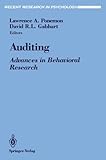 Auditing : Advances in Behavioral Research, , 0387976191