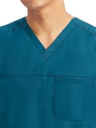 Healing Hands Mens Scrubs Top One Pocket Purple