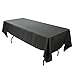 E-TEX Rectangle Tablecloth - 60 x 102 Inch Rectangular Table Cloth for 6 Foot Table in Washable Polyester Black
